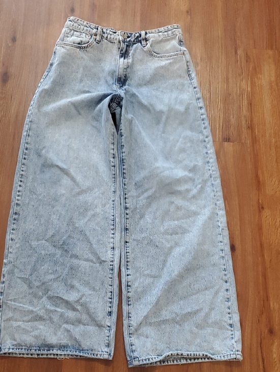 7 For All Mankind Denim - 7 For All Mankind Light Wash Blue Wide Leg Jeans